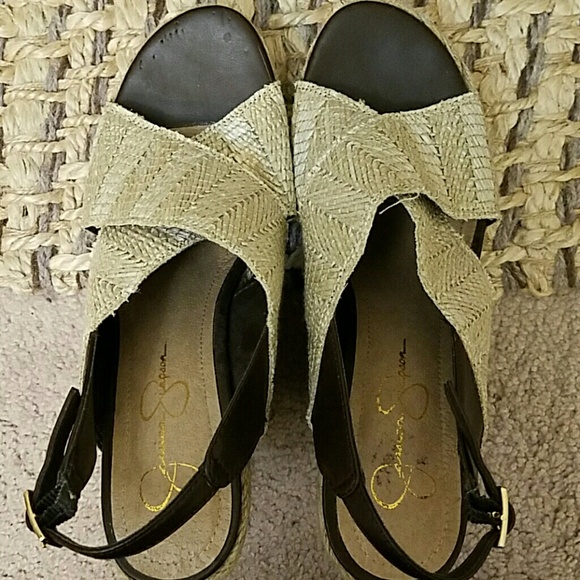 JS Wedge Sling Back Sandals - Picture 4 of 4