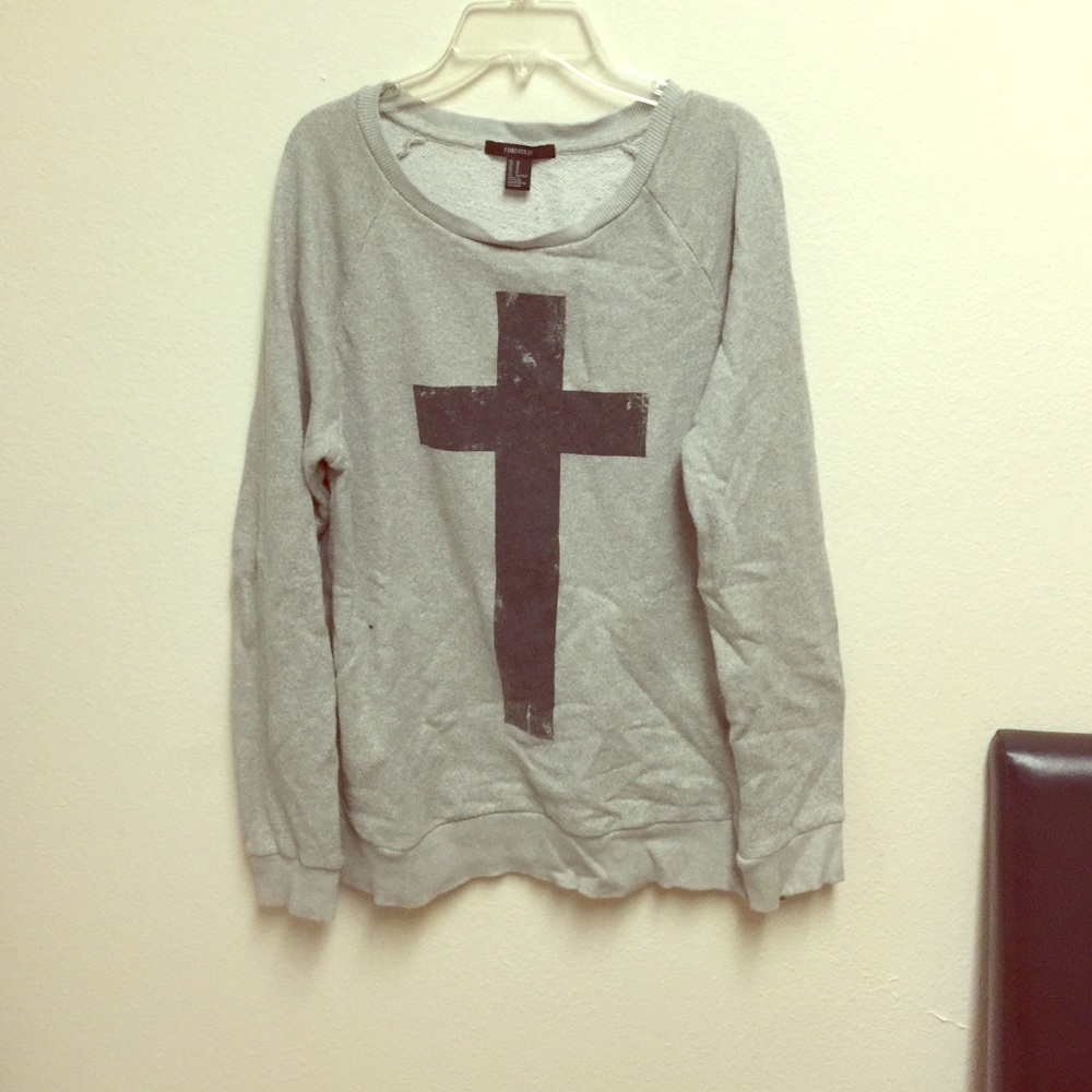 Cross longer sweater