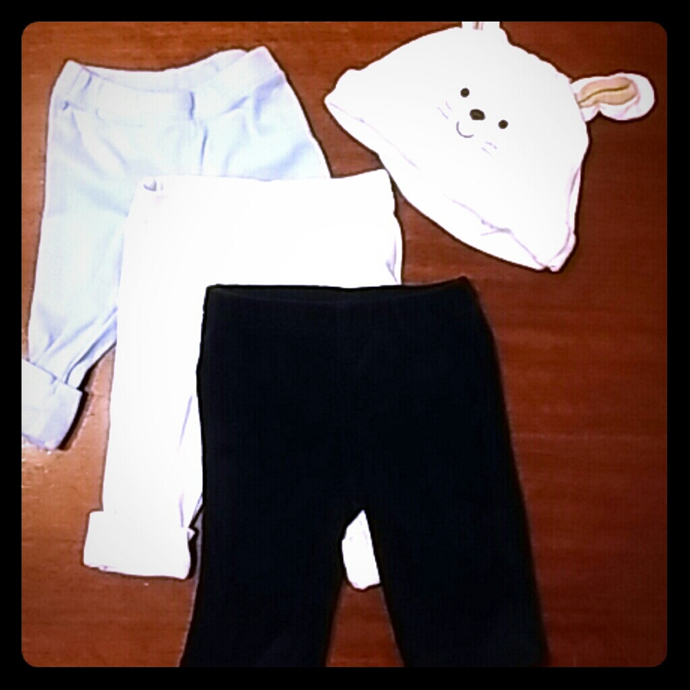 Newborn bottoms & hat