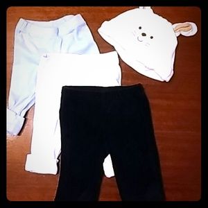 Newborn bottoms & hat