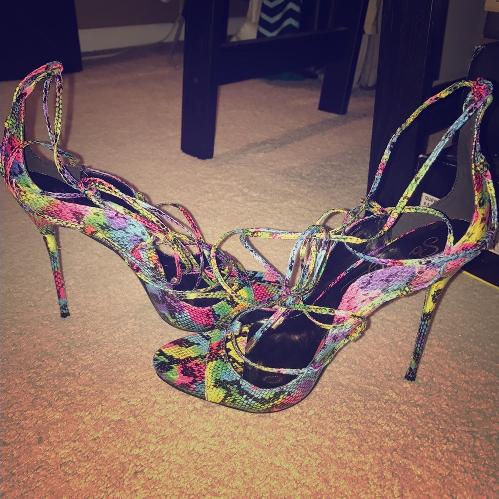 Strappy multi color sandals