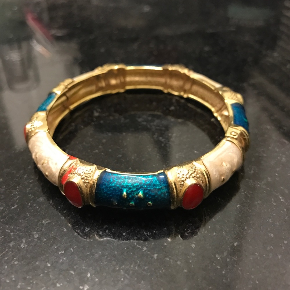 🍁4 For $20🍁 Turquoise, red and white bangle