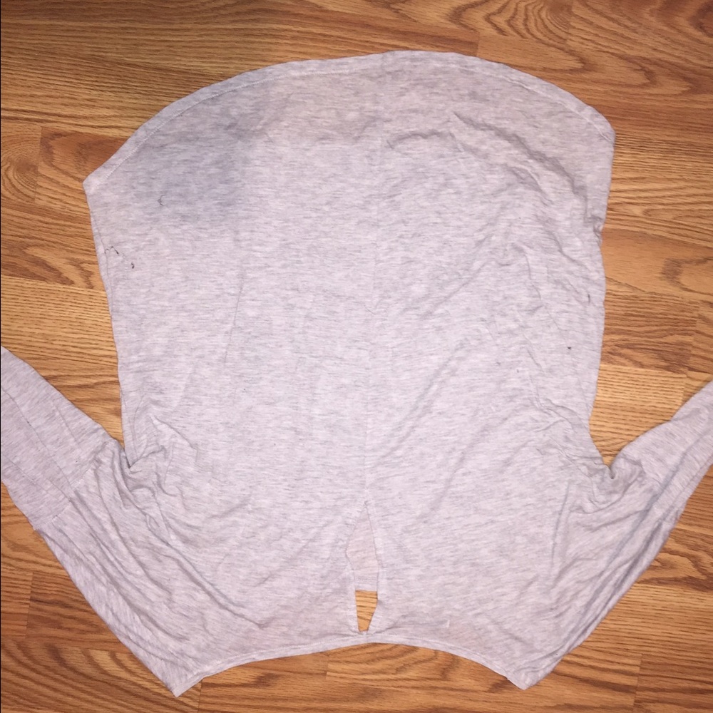 Grey cut out back T-shirt