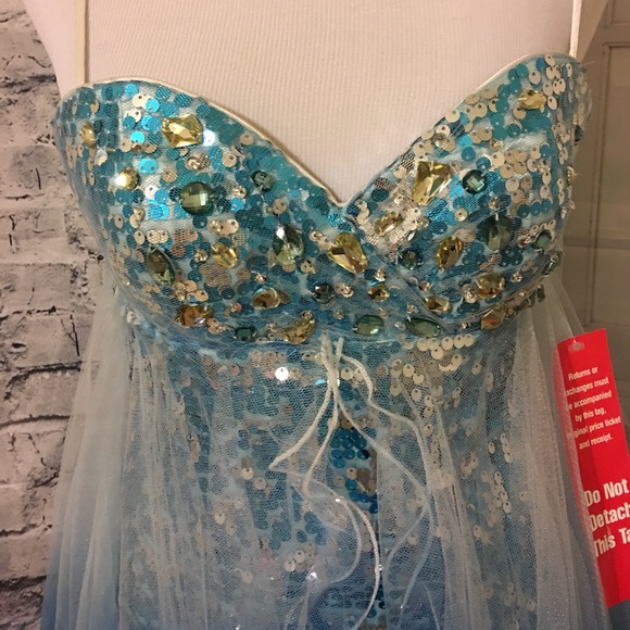 Blue homecoming / prom dress - Picture 2 of 4