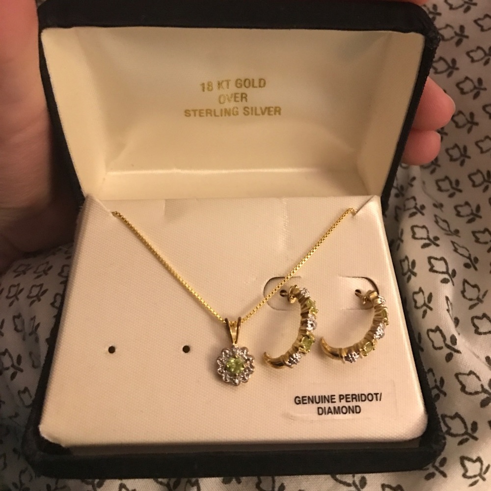 necklace and earrings