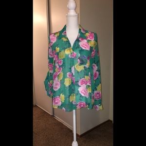 Floral botton down top.