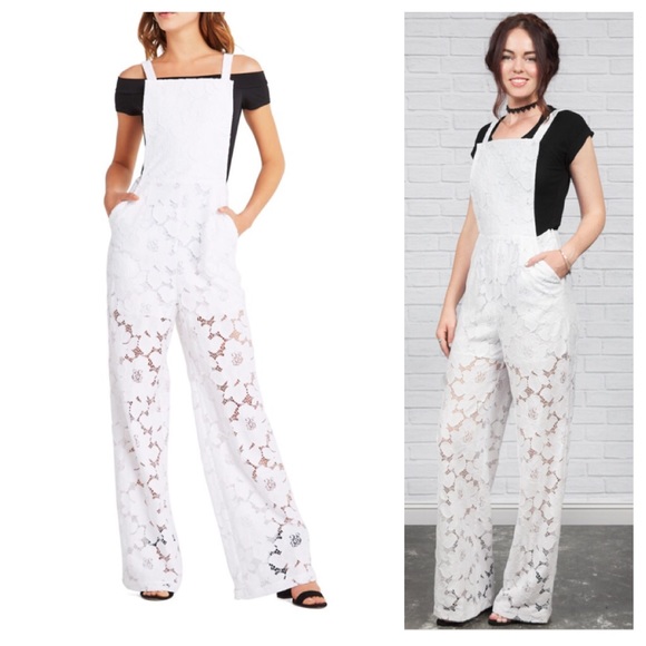 BCBGeneration Other - ❤️SOLD❤️BCBG White Lace Overall