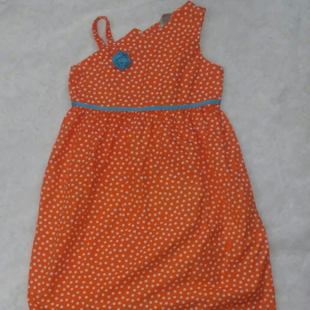 Orange little girls dress