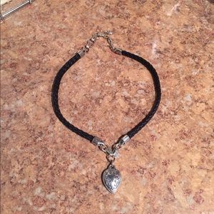 Brighton Leather Heart Necklace 16"