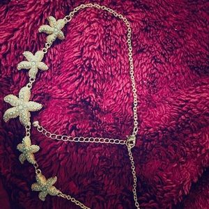 Golden teal starfish shaped accessory