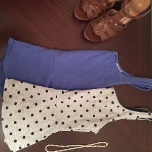 Express Zip Back Peplum Tank Top