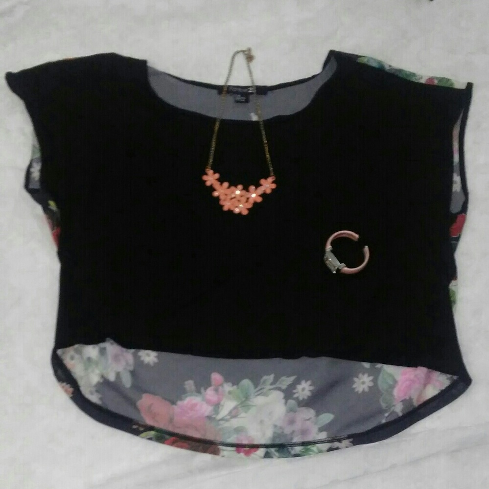 Over sized floral shirt