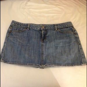 Jean denim mini-skirt