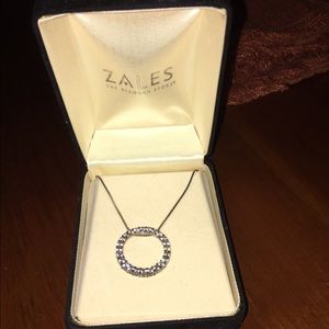 Zales white sapphire pendant