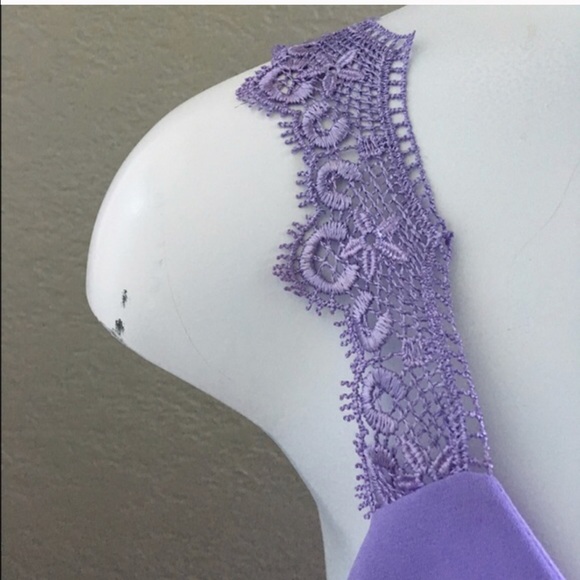 1 SMALL LEFT - Lavender racer back tank top - Picture 3 of 3