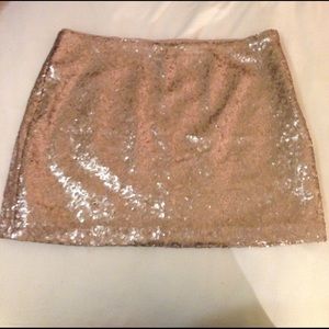 Gold sequin skirt