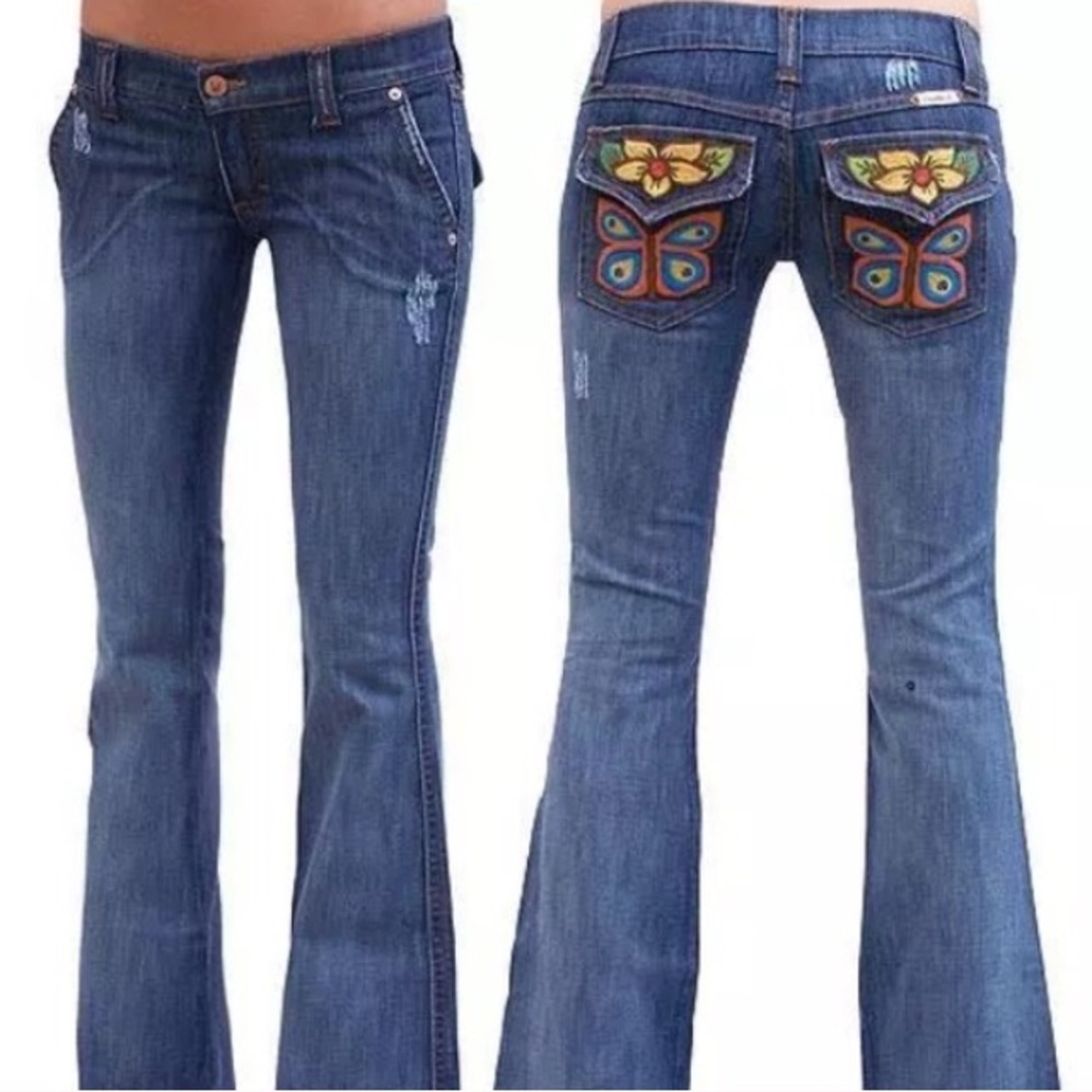 Frankie B Jean Festival Rare Butterfly Pockets 🦋