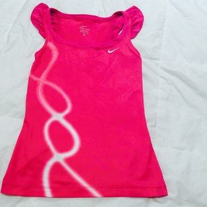 Nike Hot Pink neon yoga tennis dri fit ruffles
