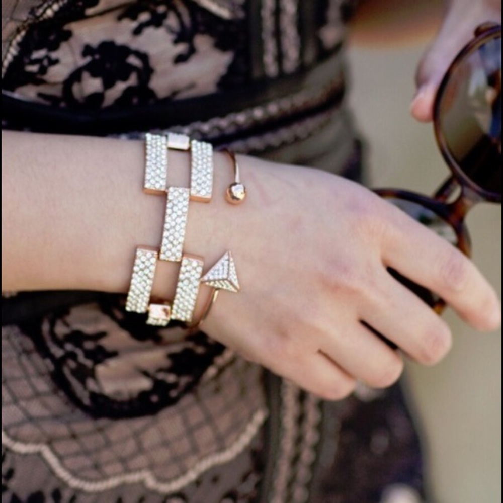 18k Gold & Crystal Bracelet