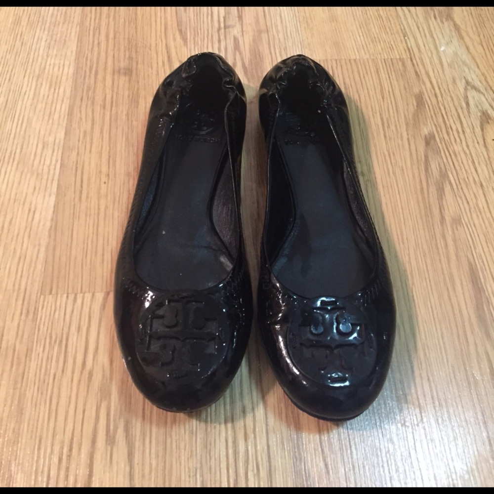 Patent Leather Tory Butch Reva Flats
