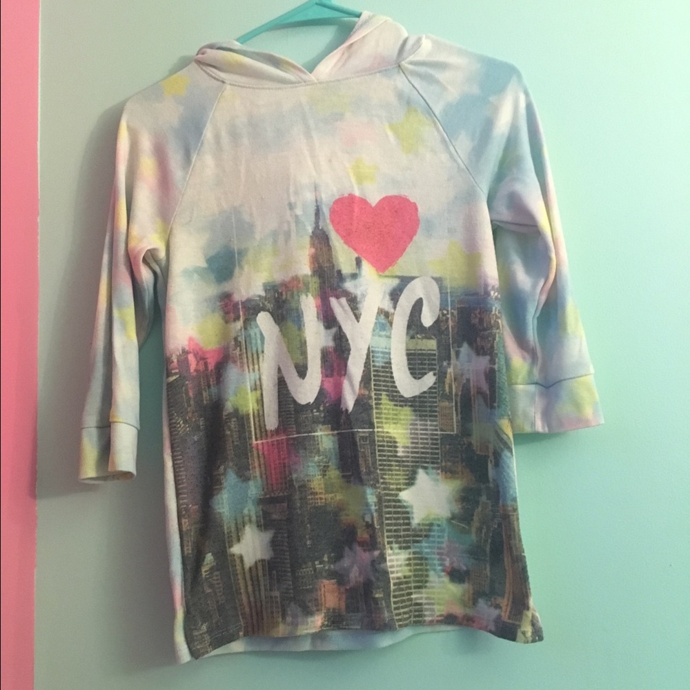 Justice I LOVE NYC pullover shirt/hoodie