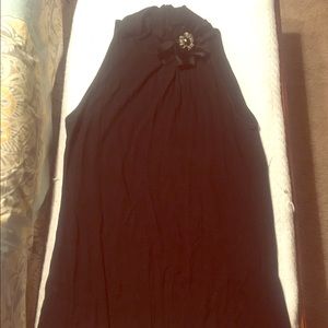 Ann Taylor black sleeveless shirt with high neck