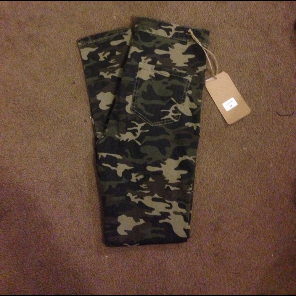 High Waisted Army Pants with Slits