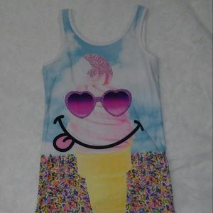 Justice girls icecream cone tank top