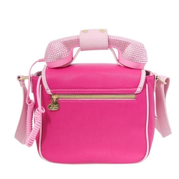 Betsey Johnson Call Me Pink Phone Crossbody Purse - Picture 2 of 6