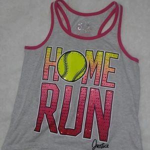 Justice home run tank top