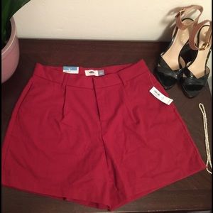 Brand New Old Navy High Waisted Red Shorts
