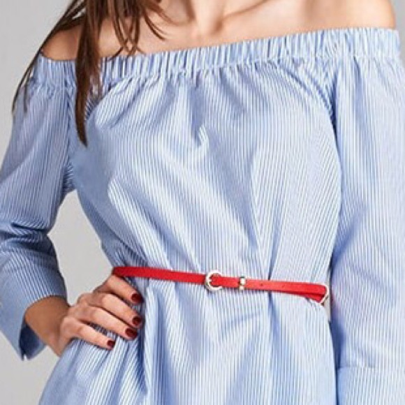 🌸SPRING SALE🌸3/4 Sleeve Off Shoulder Shirt Dress - Picture 3 of 3