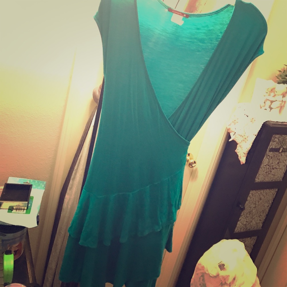 🖤Beautiful Teal Wrap Dress 👗