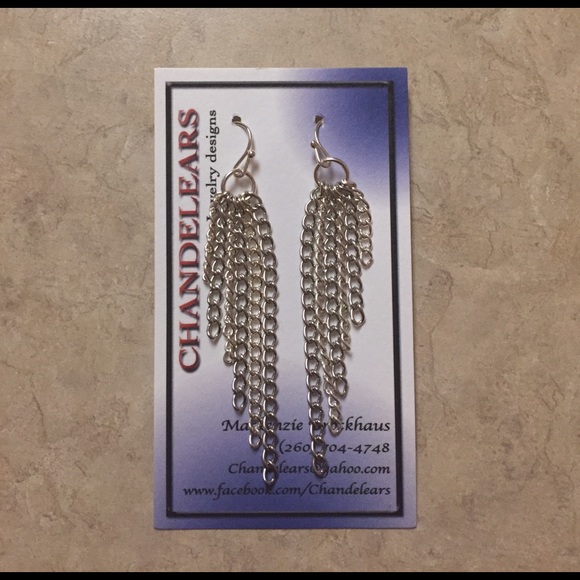 SILVER CHAINMAILLE EARRINGS - Picture 1 of 1