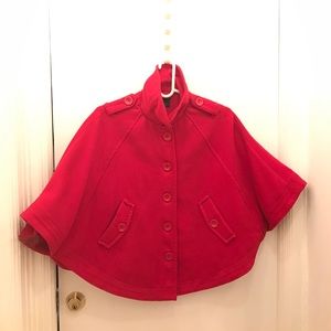 Red cape coat short size small❣️