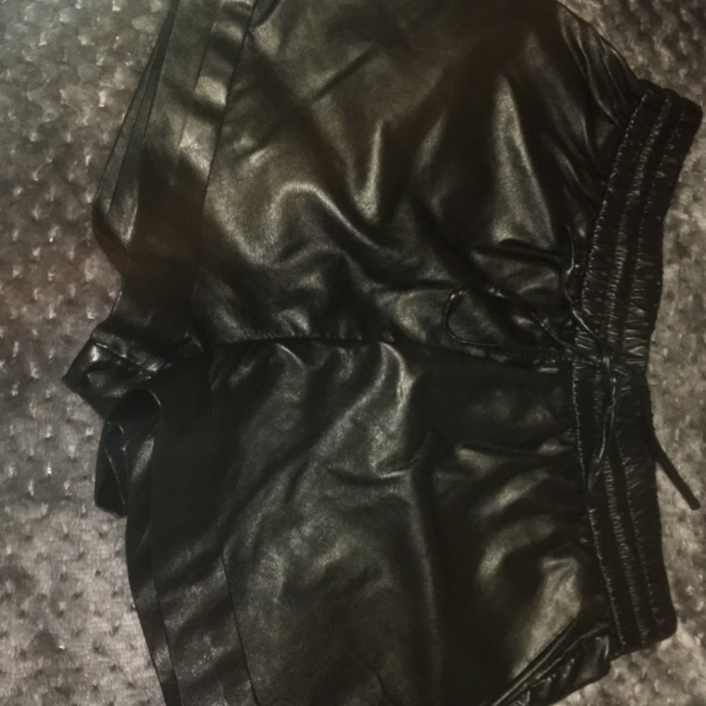 Black Leather Shorts