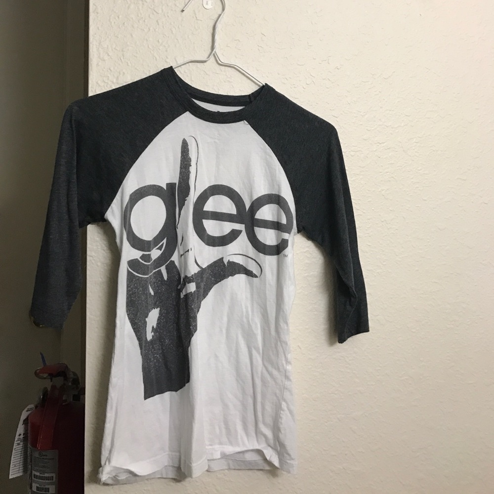 Glee baseball sleeve graphic tee