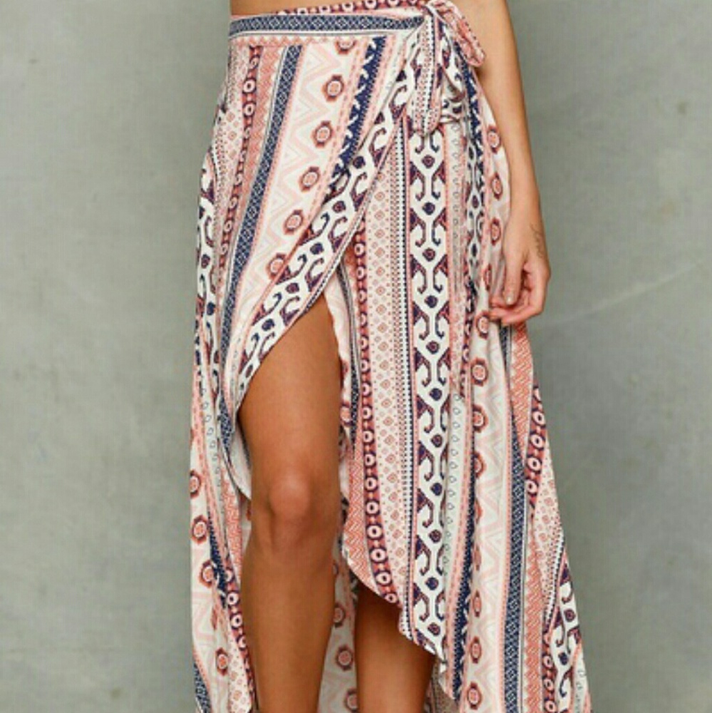 sheer wrap skirt
