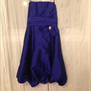 Blue homecoming, snowball, formal, or prom dress