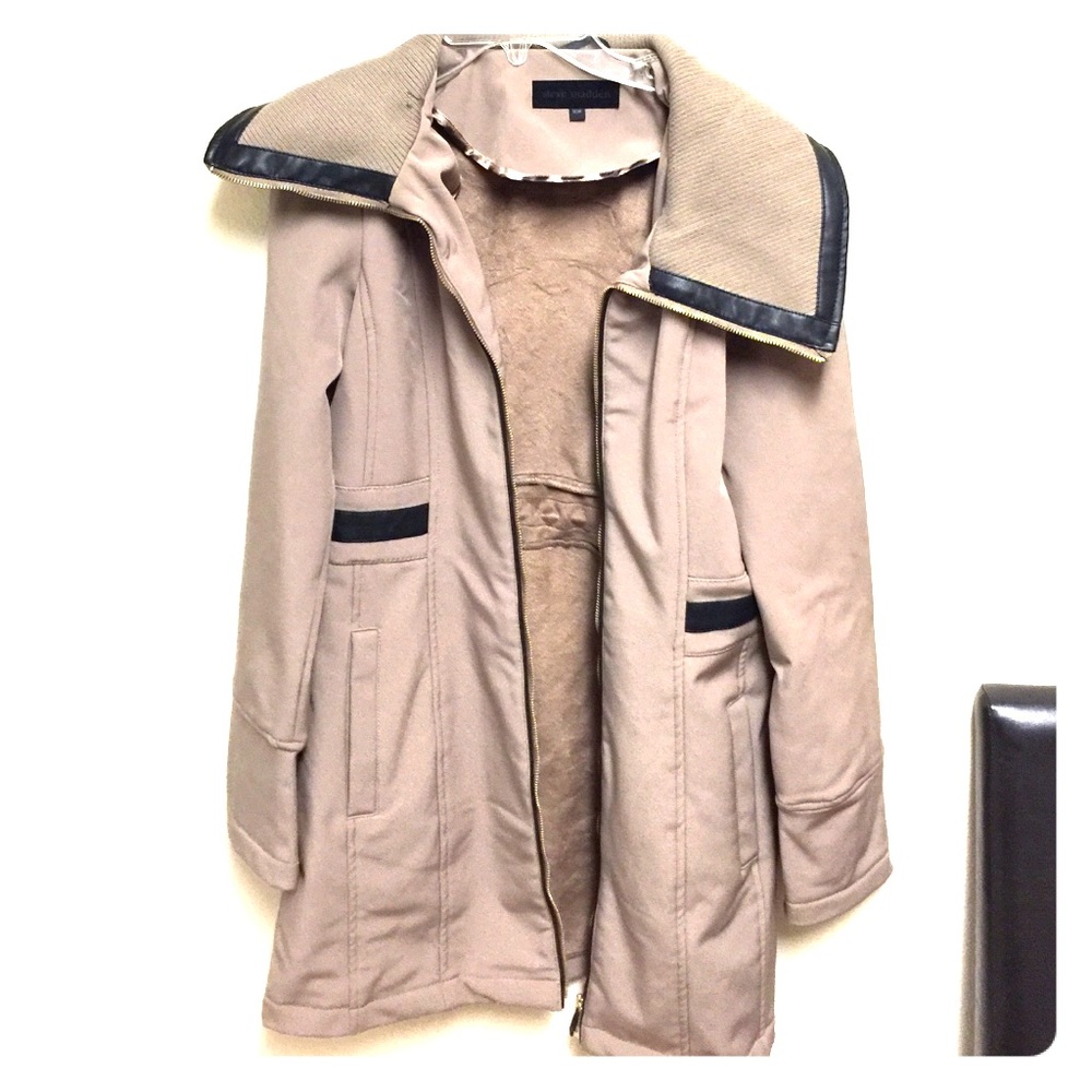 Steve Madden taupe parka duster coat