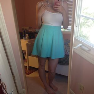 Turquoise skater skirt