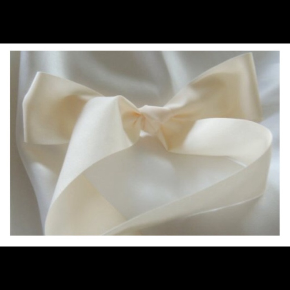 White grosgrain sash