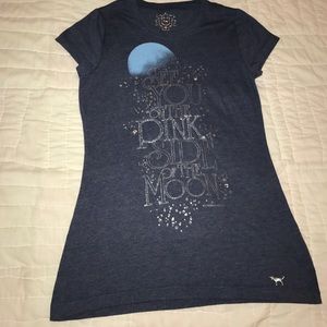 Victoria's Secret Pink Dark side of the moon T