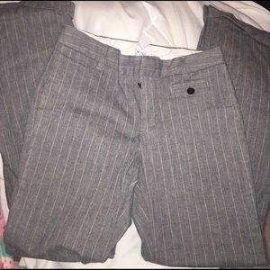 Gap  grey and pink pinstripe work pants slacks