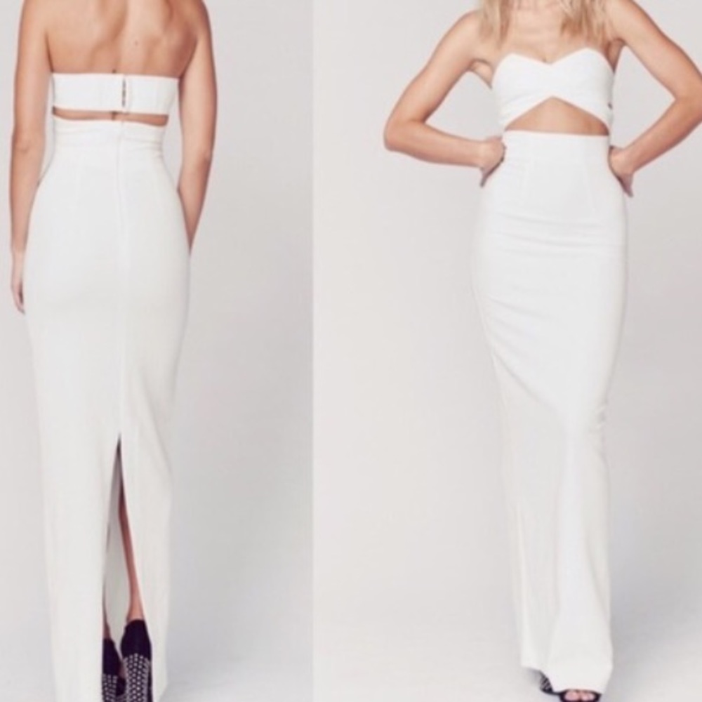 White Solace London Goldie maxi dress