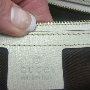 GUCCI  BAG WITH LOCK AND KEY, CREAM LEATHER MINT