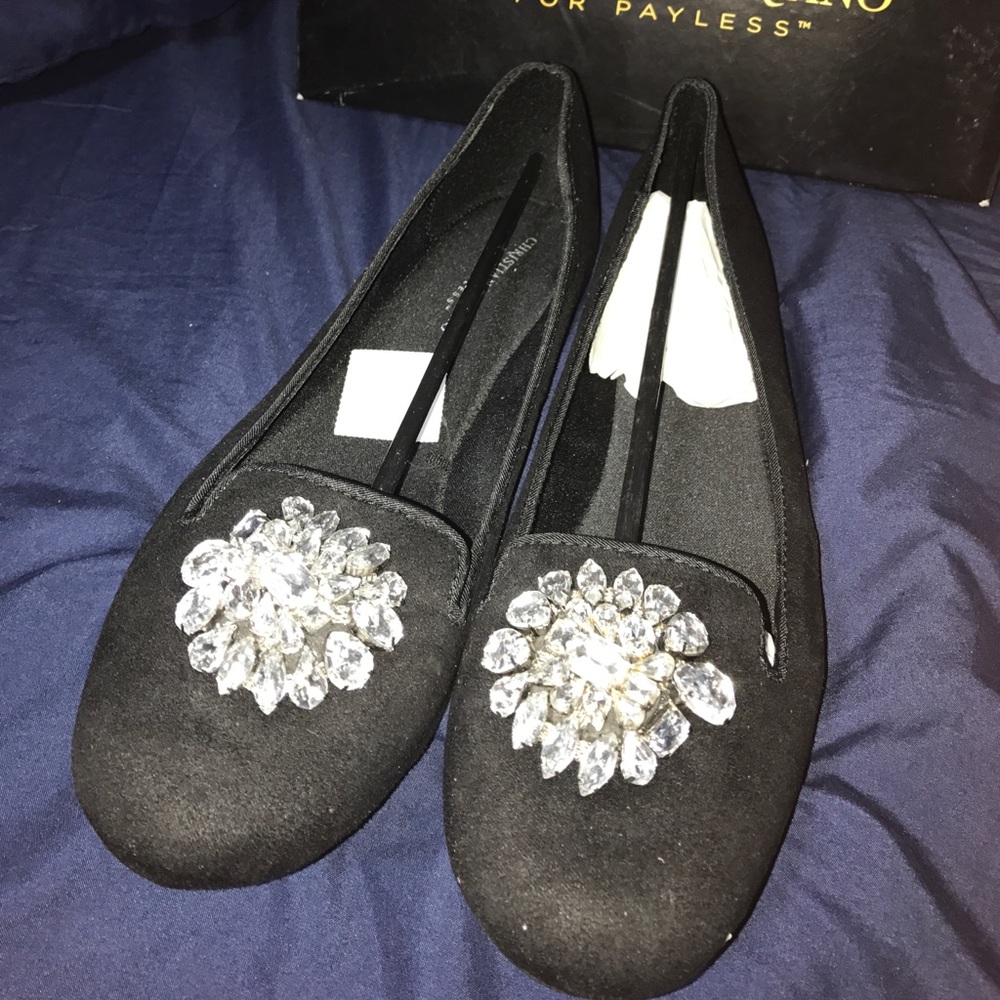 💎Jeweled Black Flats💎