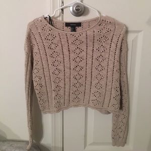 F21 cropped sweater