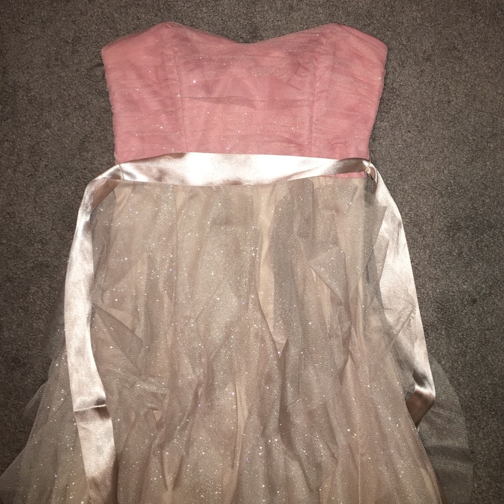 Strapless high low dress