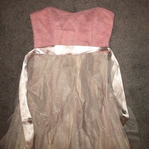 Strapless high low dress